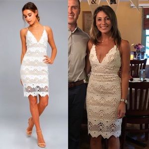 white crochet lace dress